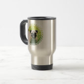 Pug Puppy Roestless Travel Mug Reisbeker (Voorkant links)