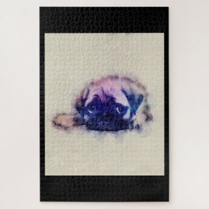 Pug Puppy Sketch Pug Hondenliefhebbers Gift Legpuzzel