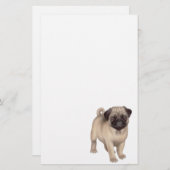 Pug Puppy Stationery Briefpapier (Voorkant / Achterkant)