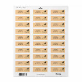 Pug Puppy Warm Beige Return Address Labels (Full Sheet)