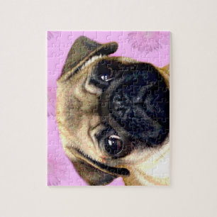 Pug puzzel met tin