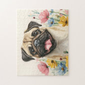 Pug Puzzle – Watercolor (Vertical)