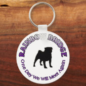PUG RAINBOW BRIDGE SYMPATHY KECHAIN SLEUTELHANGER (Voorkant)