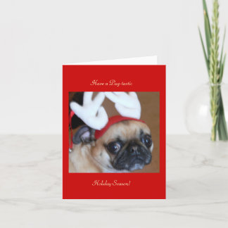 Pug Rendier Christmas Kaart