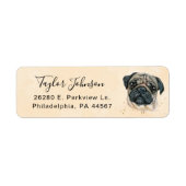 Pug Retouradreslabel Etiket (Voorkant)