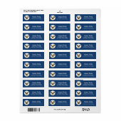 Pug Return Address Labels (Full Sheet)