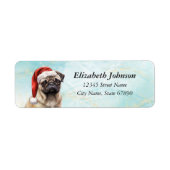 Pug Return Address Labels (Voorkant)