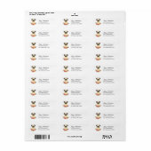 Pug Return Address Labels (Full Sheet)