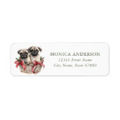 Pug Return Address Labels (Voorkant)