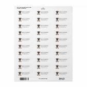 Pug Return Address Labels (Full Sheet)