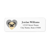 Pug Return Address Labels (Voorkant)