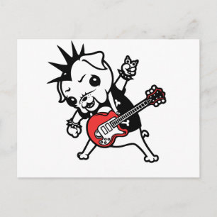 Pug Rocker Briefkaart