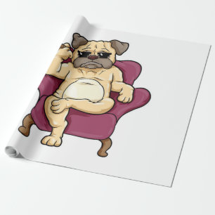 Pug-roker Werkelijke koele pug Dog Cadeaupapier