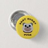 Pug Ronde Button 3,2 Cm (Voorkant /achterkant)