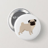 Pug Ronde Button 5,7 Cm (Voorkant /achterkant)