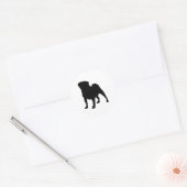 Pug Ronde Sticker (Envelop)