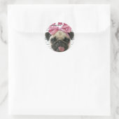Pug Ronde Sticker (Tas)