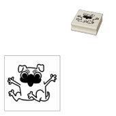 Pug Rubberstempel (Gestempeld)