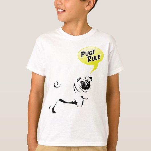 Pug Rules T-shirt (Voorkant)