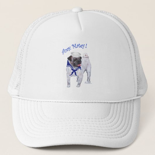 Pug Sailor Trucker Pet (Voorkant)