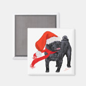 Pug Santa's Helper Magneet (Voorkant / Achterkant)