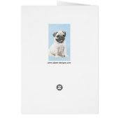 Pug schilderen - Kute Original Dog Art (Achterkant)
