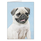 Pug schilderen - Kute Original Dog Art (Voorkant)