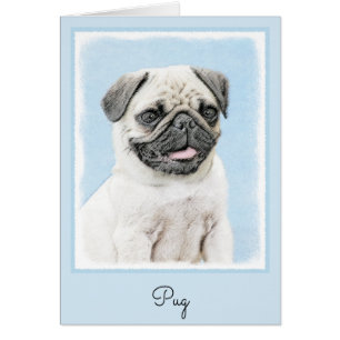 Pug schilderen - Kute Original Dog Art