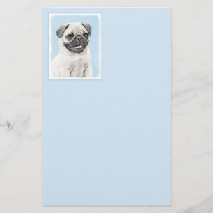 Pug schilderen - Kute Original Dog Art Briefpapier