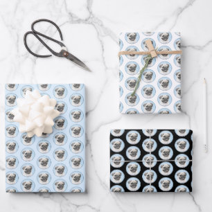 Pug schilderen - Kute Original Dog Art Inpakpapier Vel