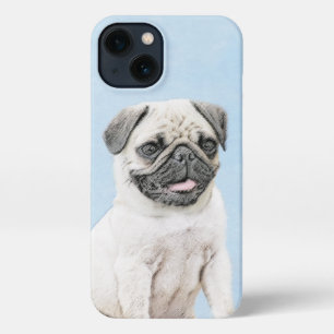 Pug schilderen - Kute Original Dog Art iPhone 13 Hoesje