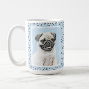 Pug schilderen - Kute Original Dog Art Koffiemok