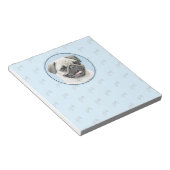 Pug schilderen - Kute Original Dog Art Notitieblok (Schuin)