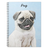 Pug schilderen - Kute Original Dog Art Notitieboek (Voorkant)