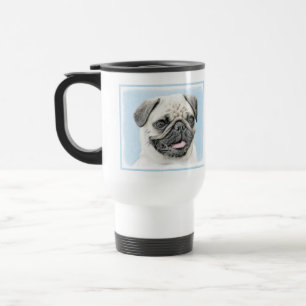 Pug schilderen - Kute Original Dog Art Reisbeker