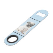 Pug schilderen - Kute Original Dog Art Speed Flessenopener (Voorkant Gekanteld)