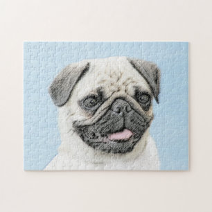 Pug Schilderij - Mooie Originele Honden Kunst Legpuzzel