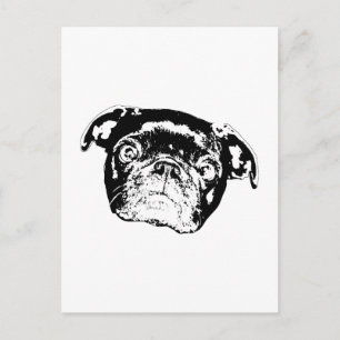 Pug Seizoen Bericht Briefkaart