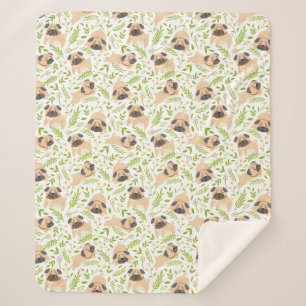 Pug Sherpa Blanket Deken