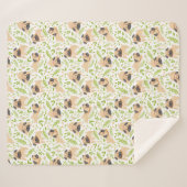 Pug Sherpa Blanket Deken (Voorkant (horizontaal))