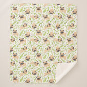 Pug Sherpa Blanket Sherpa Deken (Voorkant)