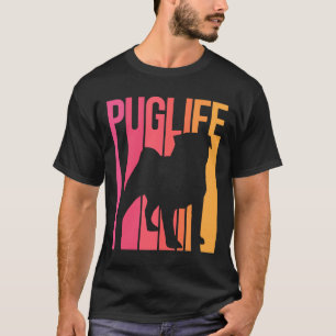 Pug Silhouet Grappige Hond Pug Cadeau Essentieel T-shirt