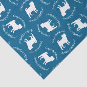 Pug Silhouette Baby shower Tissuepapier (Detail)