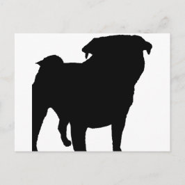 Pug Silhouette Briefkaart