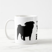 Pug Silhouette Koffiemok (Links)