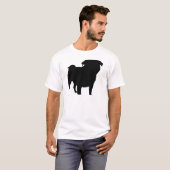 Pug Silhouette T-shirt (Voorkant volledig)