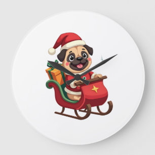 Pug slee rit grote klok