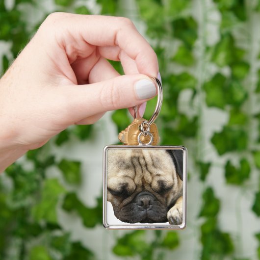 pug sleutelhanger (Hand)