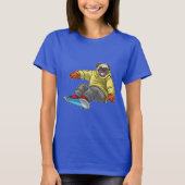Pug Snowboarder Snowboard T-shirt (Voorkant)