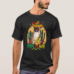 Pug Sombrero Cinco De Mayo Mexicaanse Hond Mannen T-shirt